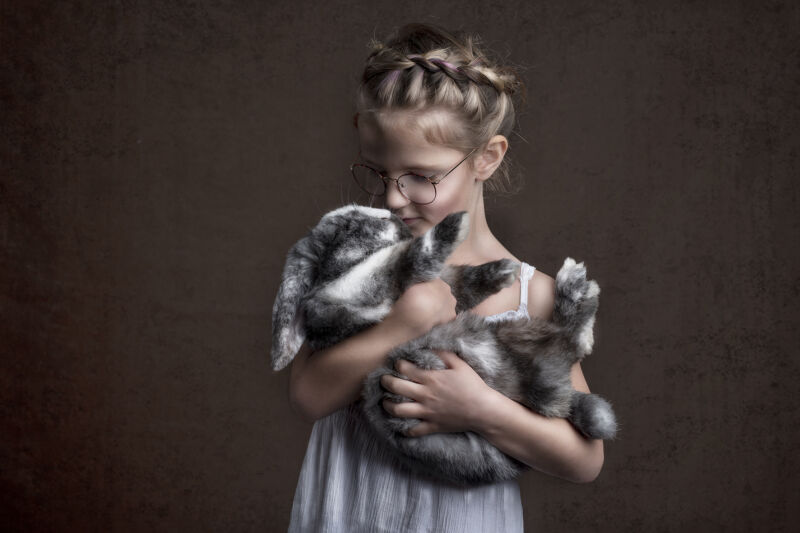 Portrait avec animal de compagnie