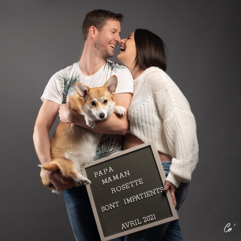 photo de grossesse avec un chien photo de grossesse